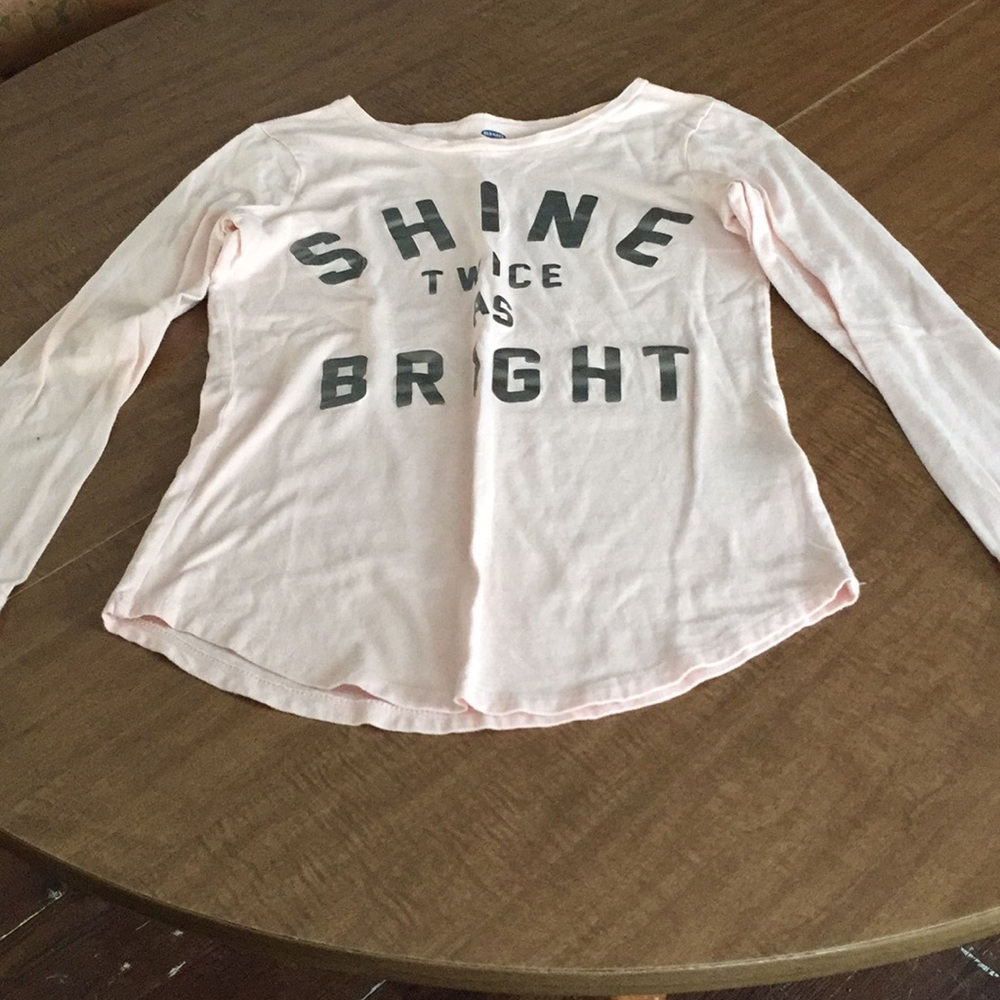 Pink and silver long sleeve shirt